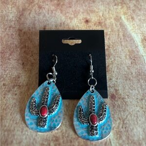Turquoise Teardrop Earrings in Silver